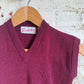 1950s Maroon Wool Knitted Tank Top Jumper