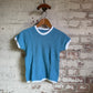 1970s Baby Blue Knitted Raglan T-Shirt