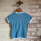 1970s Baby Blue Knitted Raglan T-Shirt