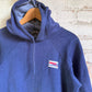 1970s Navy British Racing Raglan Hoodie Sweatshirt