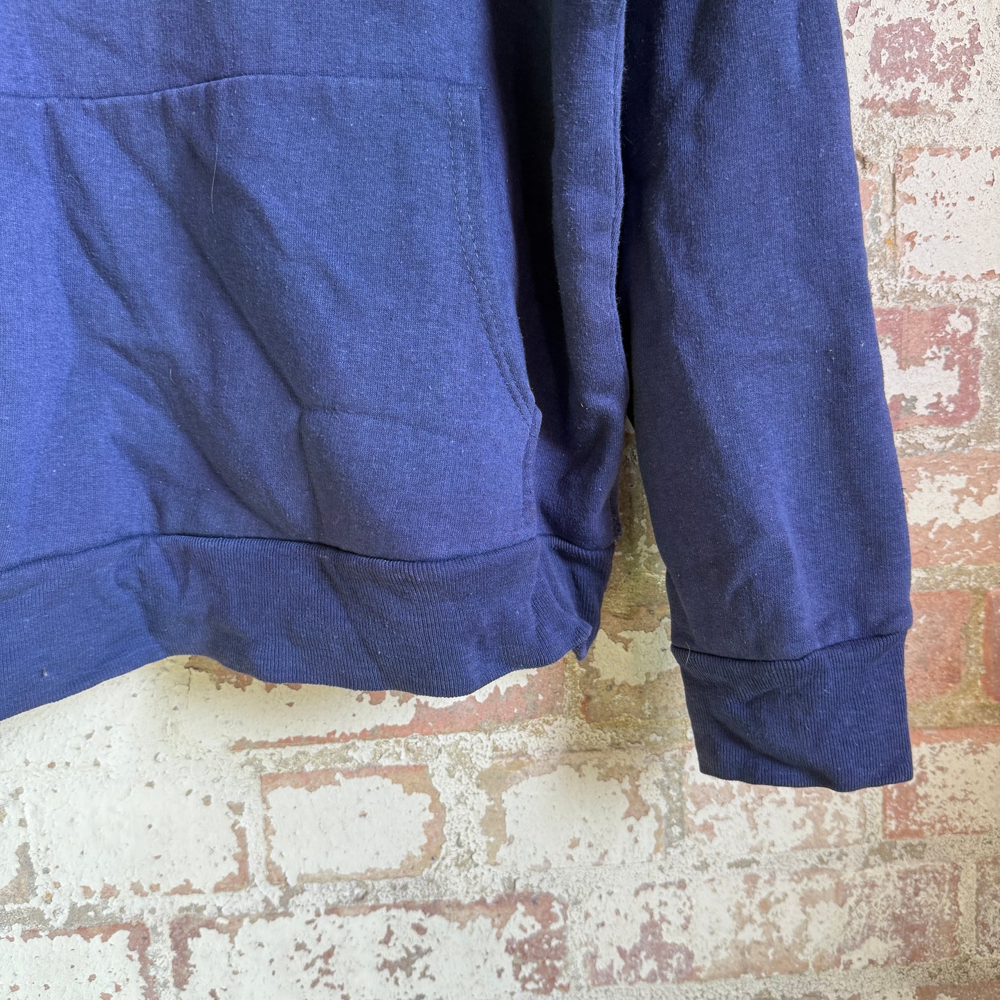 1970s Navy British Racing Raglan Hoodie Sweatshirt