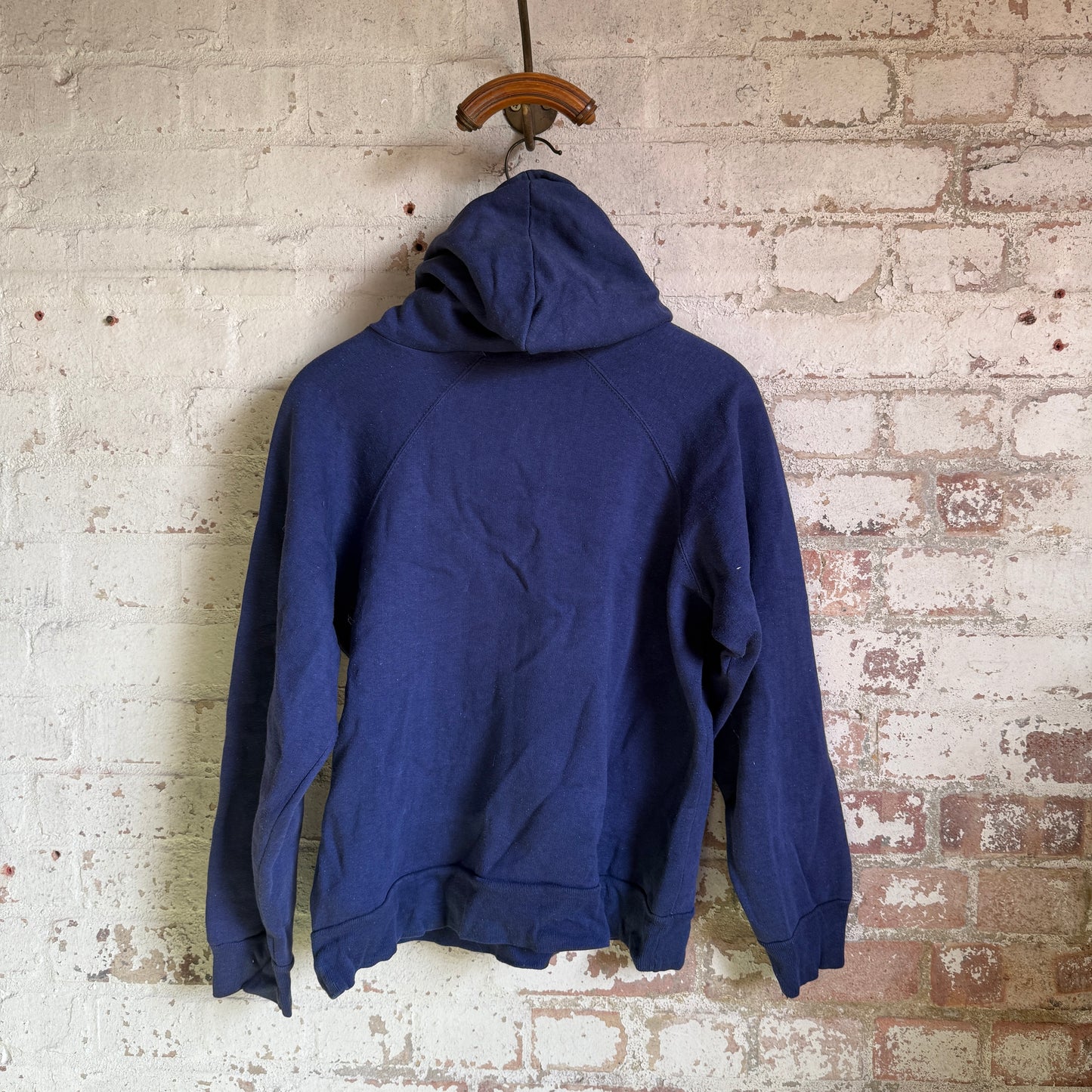 1970s Navy British Racing Raglan Hoodie Sweatshirt