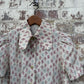 1970s Loop Collar Printed Button Shirt