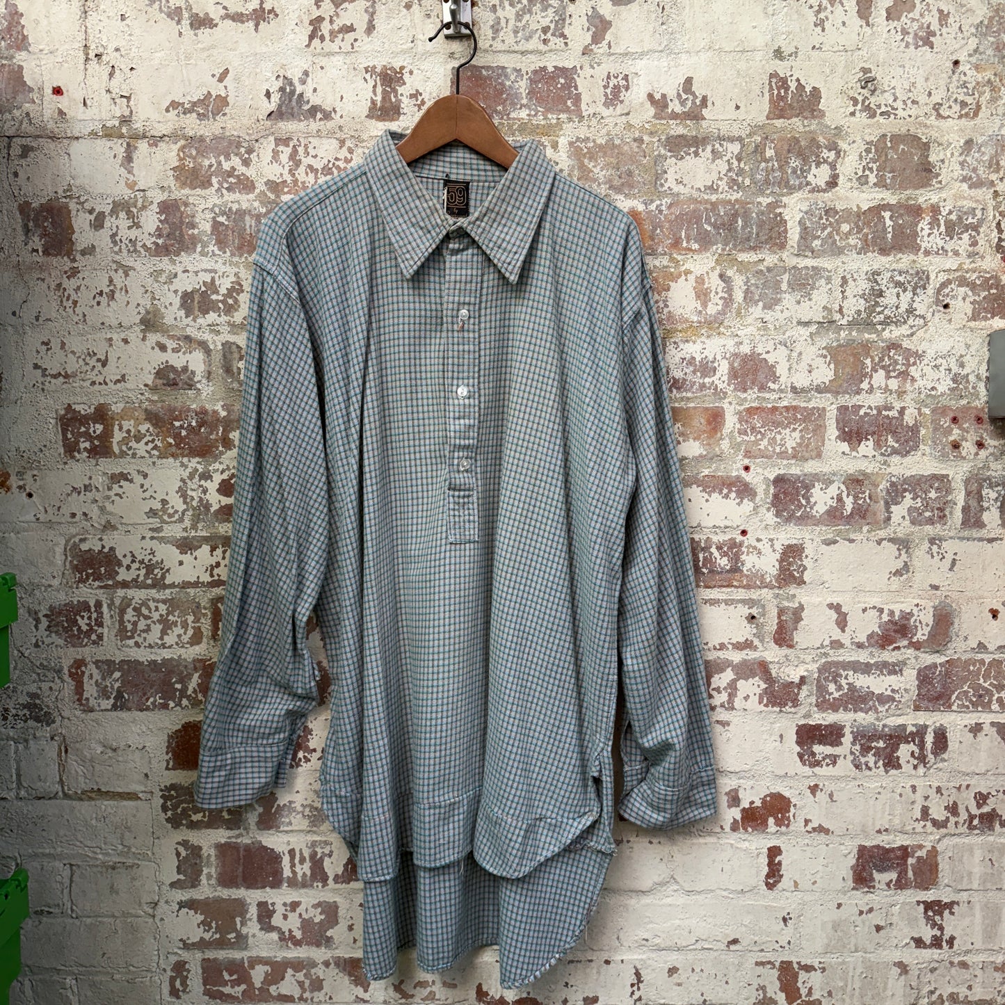 1950s Wool British Pullover Button Shirt