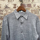 1970s Grey Knitted Button Up Shirt