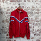 1980s Red Zip Up Track Top
