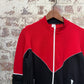 1980s Red and Black Zip Up Track Top