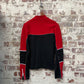 1980s Red and Black Zip Up Track Top