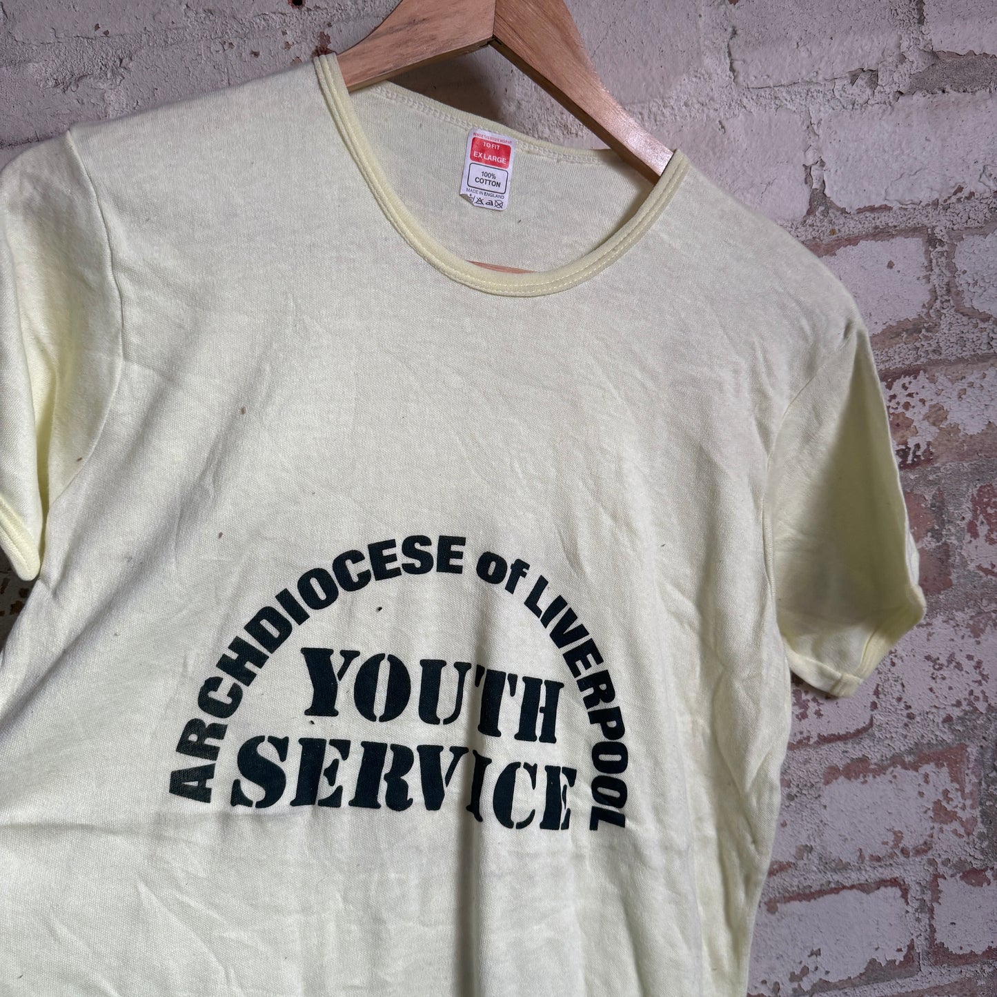 1970s Yellow 'Liverpool' Graphic T-Shirt