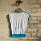 1970s White and Blue Graphic Vest T-Shirt