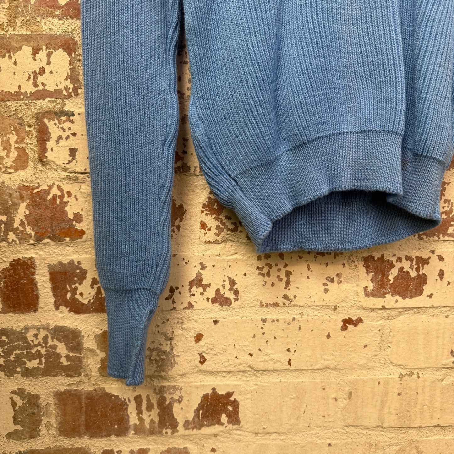1960s Blue Wool Knitted Jumper