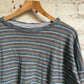 1970s Grey Striped Sweatshirt Jumper