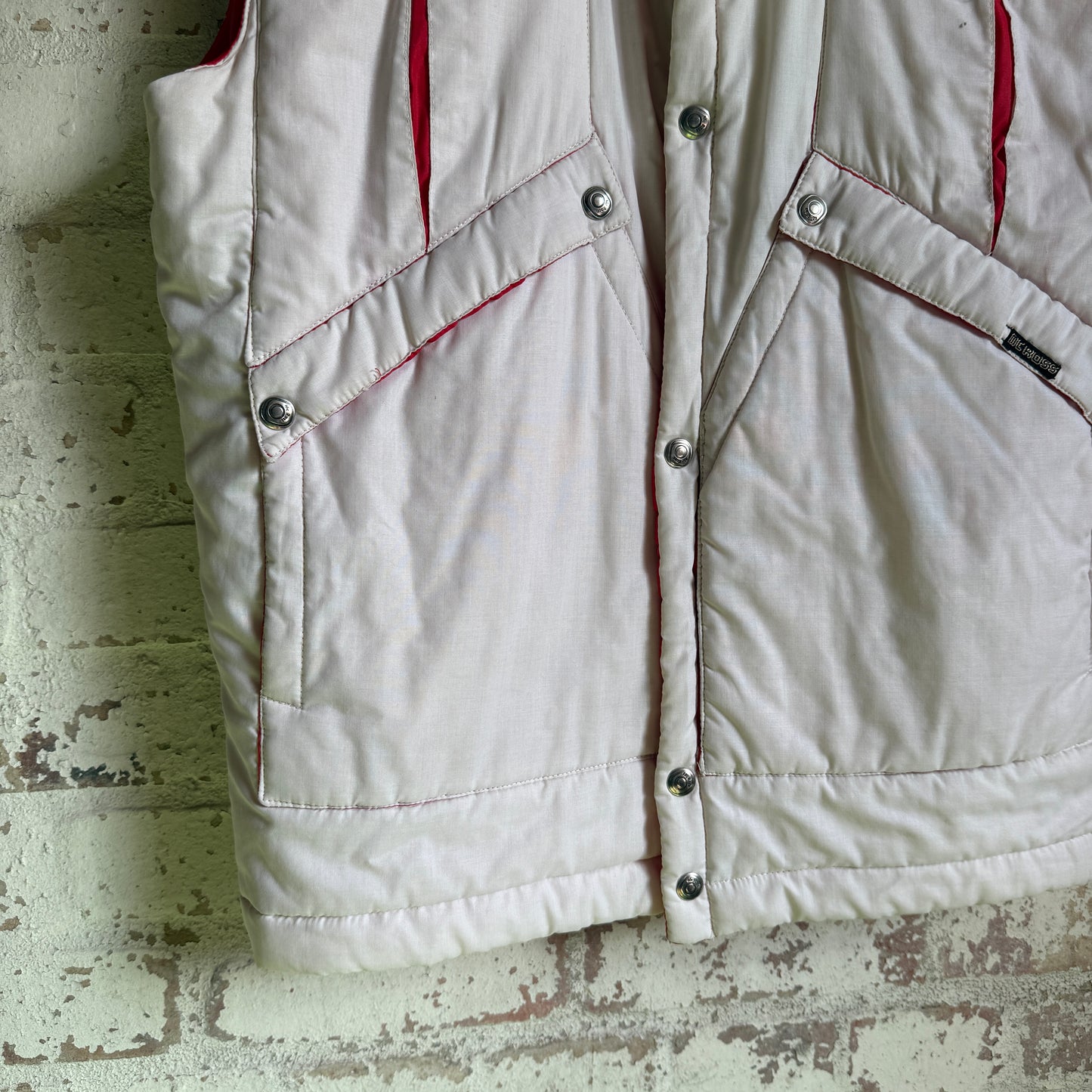 1980s White Padded Gilet Jacket