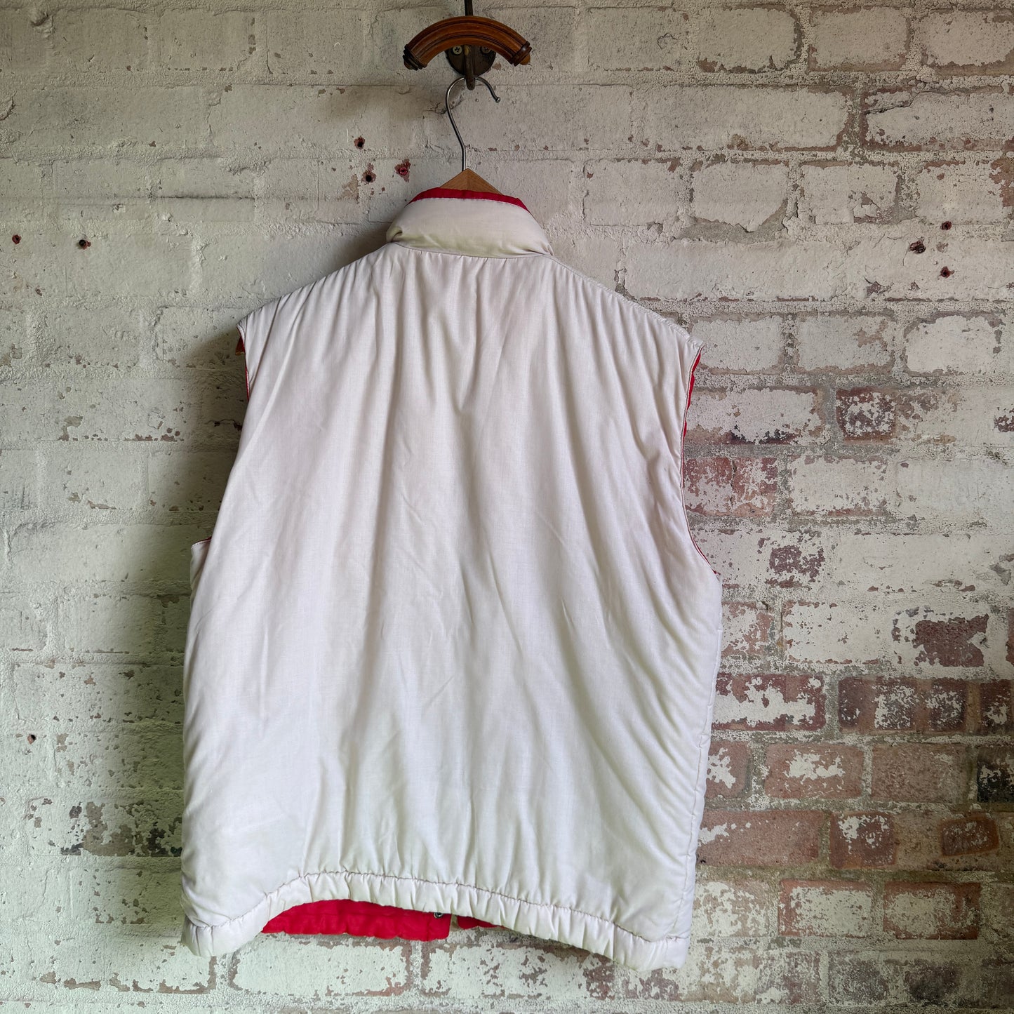 1980s White Padded Gilet Jacket