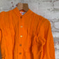 1970s Orange Knitted Button Cardigan Jumper
