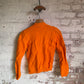 1970s Orange Knitted Button Cardigan Jumper