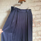 1980s Navy 'Willi Wear' Rayon Wide Leg Trousers