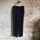 1980s Navy 'Willi Wear' Rayon Wide Leg Trousers