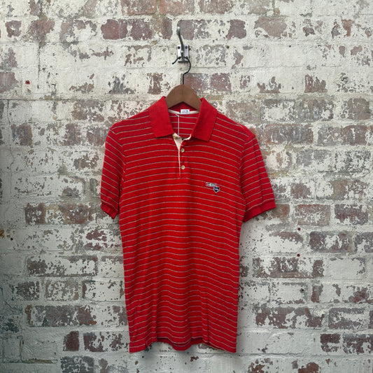 1980s Red Towelling Pooh Polo Shirt Top