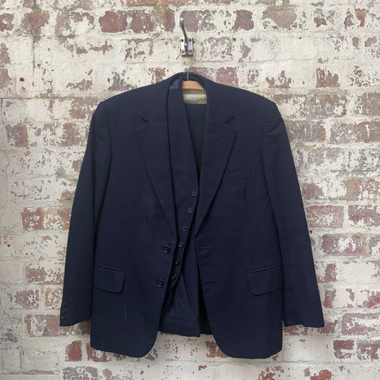 1970s Three Piece Pin Stripe Tailored Suit