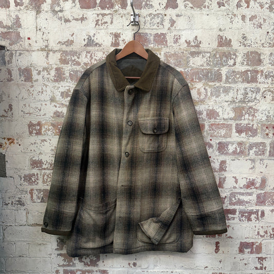 1980s Checkered Burton Wool Coat Jacket