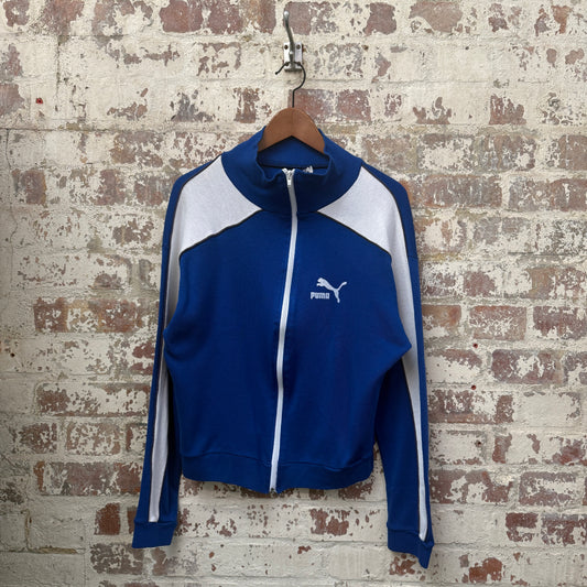 1980s Blue Puma Zip Up Track Top