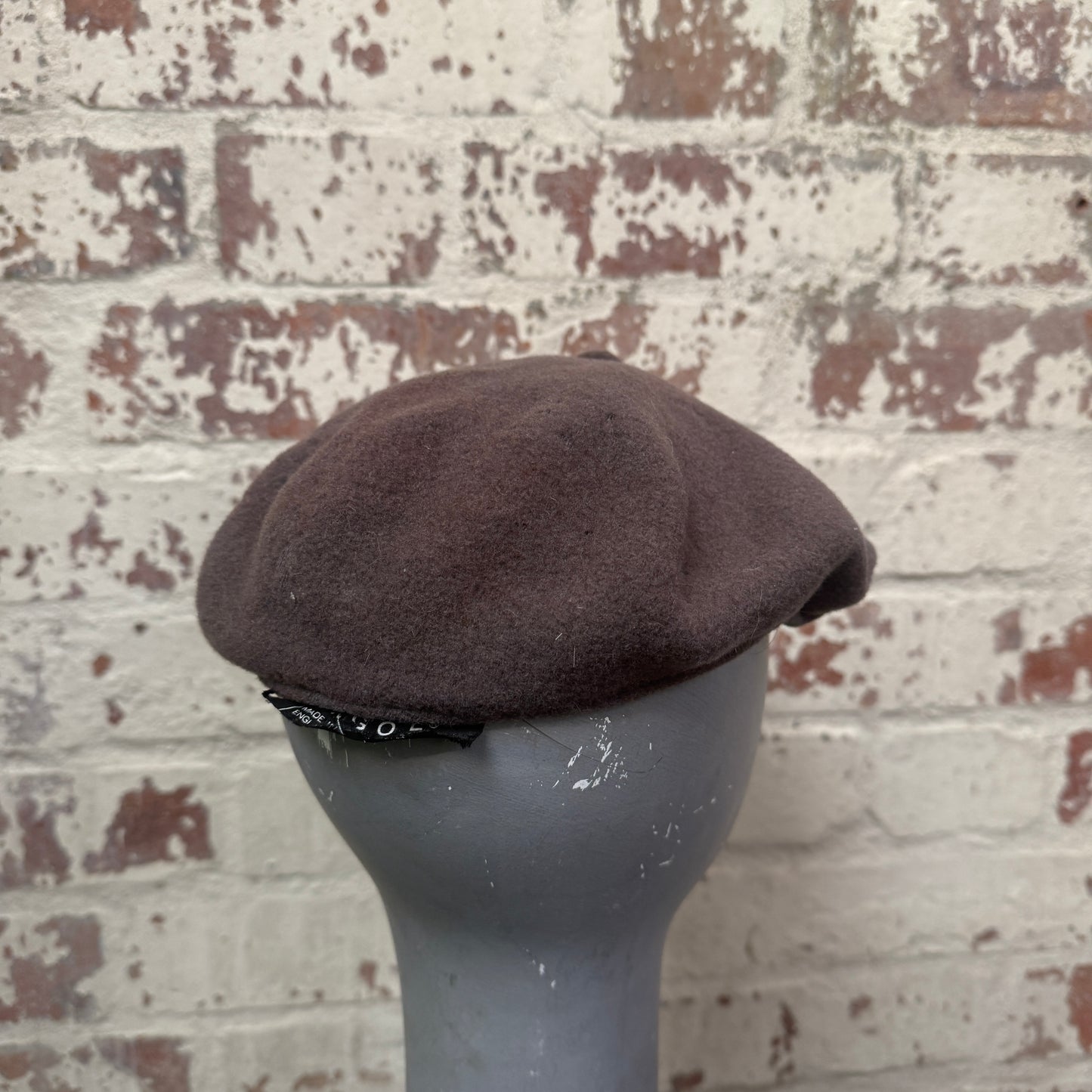 1980s Beige Kangol Flat Cap Hat