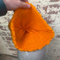 1970s Orange Knitted Unusual Beanie Hat