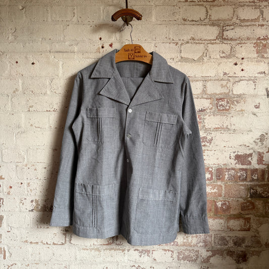 1960s Grey Linen Safari Full Suit