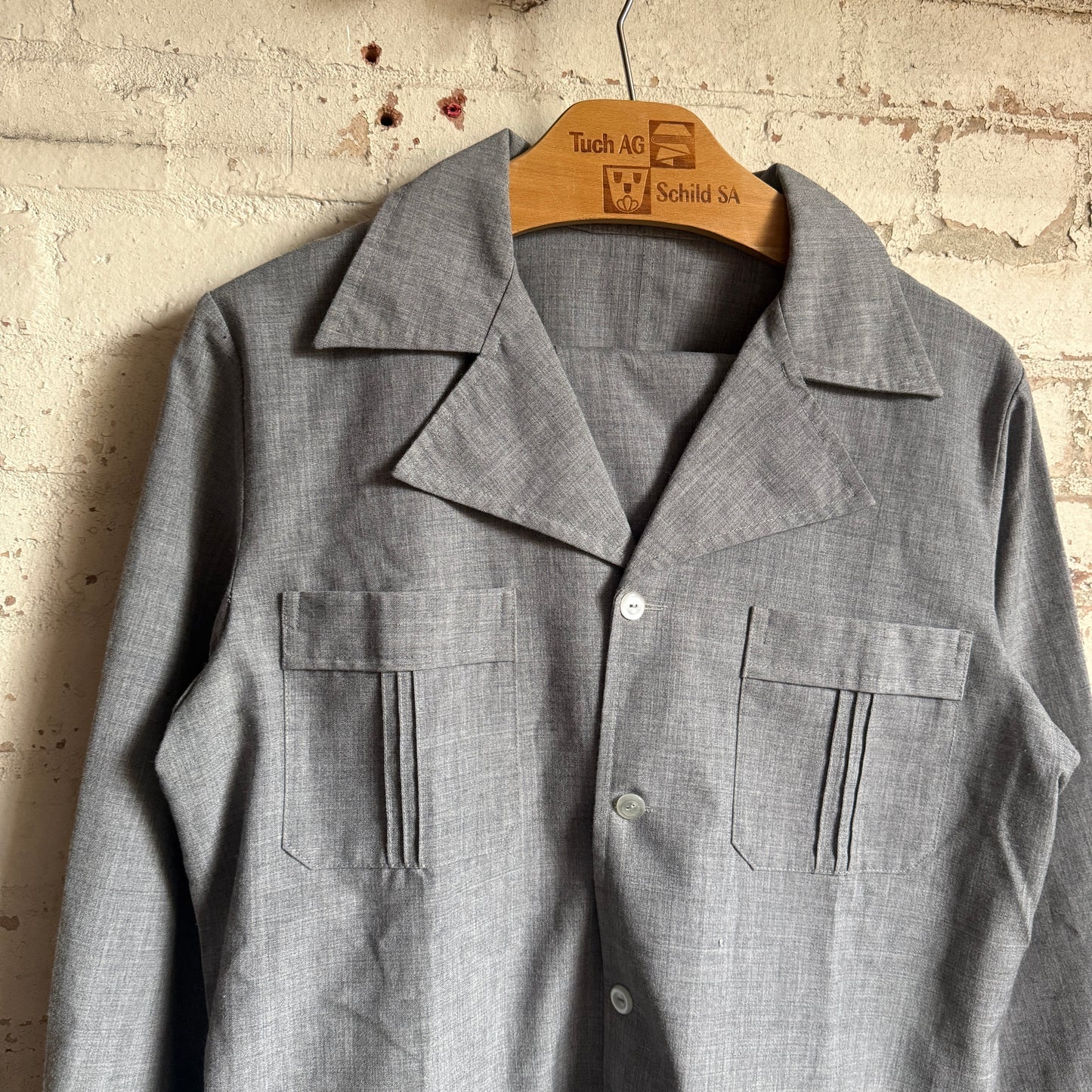 1960s Grey Linen Safari Full Suit