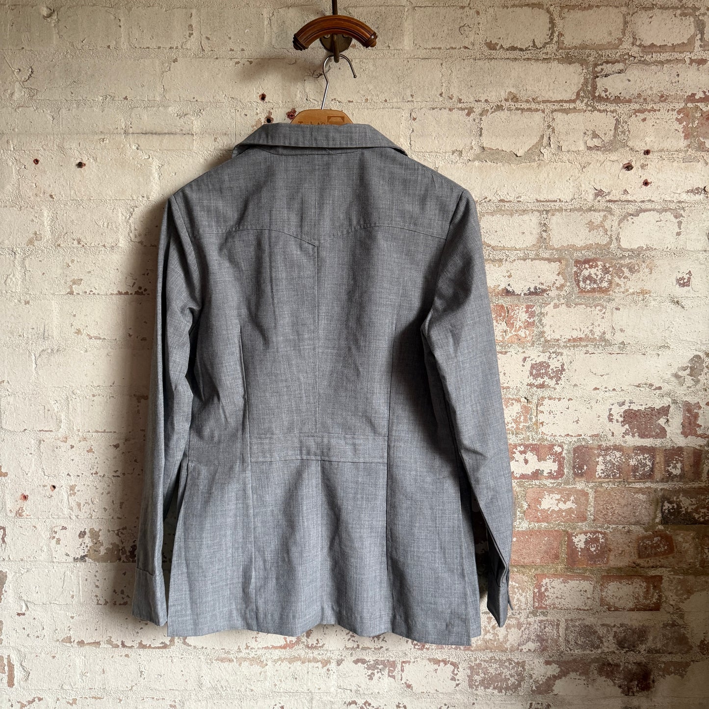 1960s Grey Linen Safari Full Suit