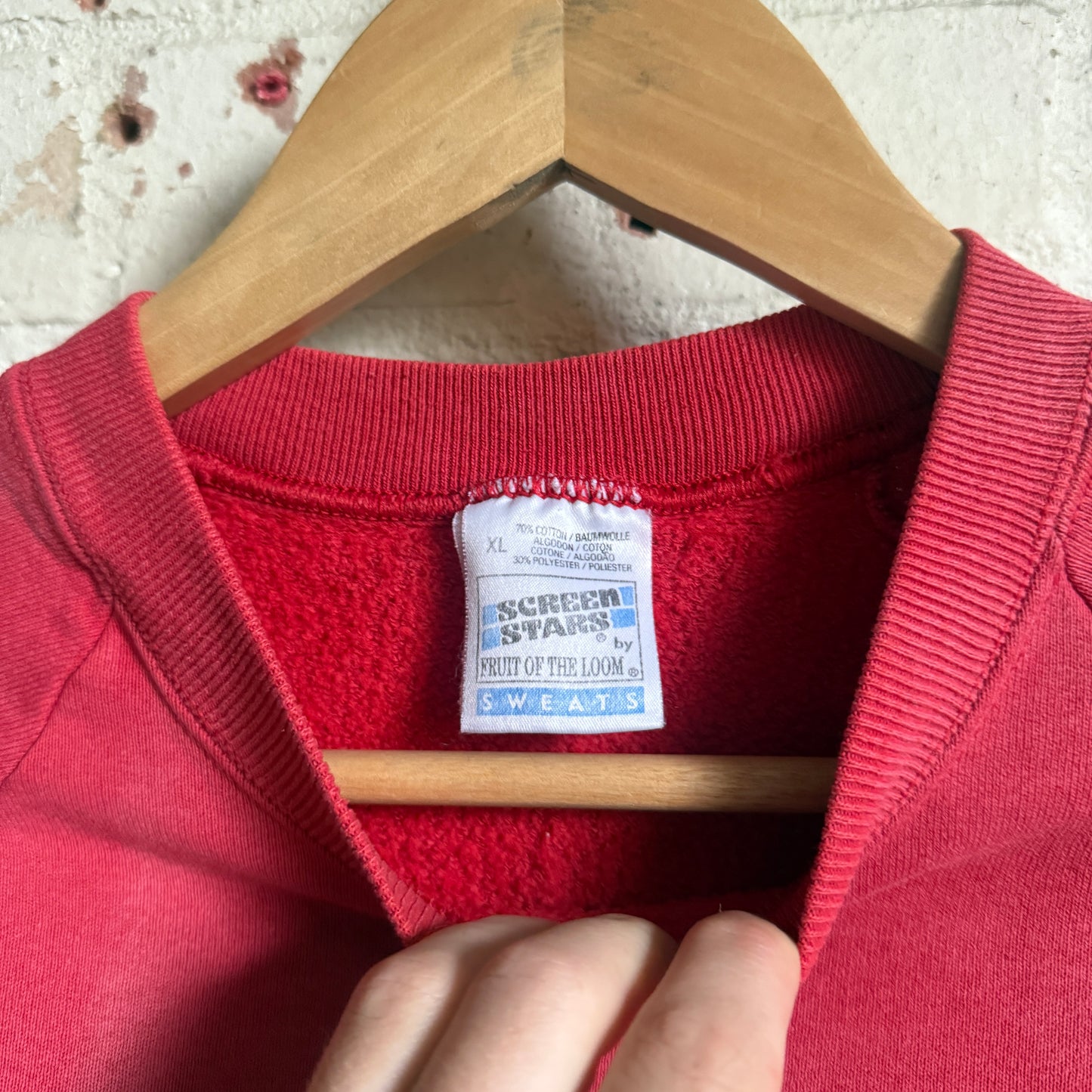 1990s Faded Red Motorsport Graphic Sweatshirt