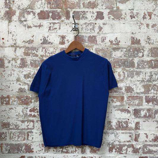 1970s Navy Knitted Zip Shirt