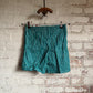 1980s Turquoise Striped Cotton Shorts