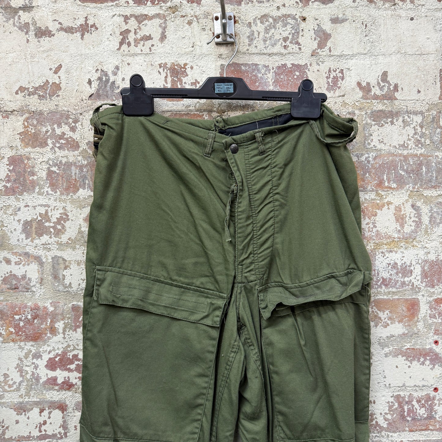 1970s Green US Military Chemical Work Trousers