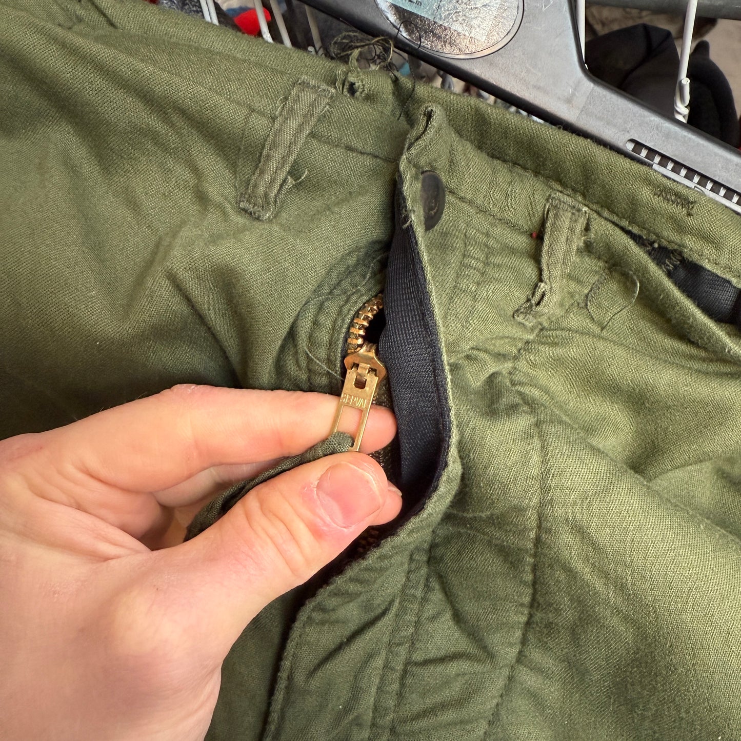 1970s Green US Military Chemical Work Trousers