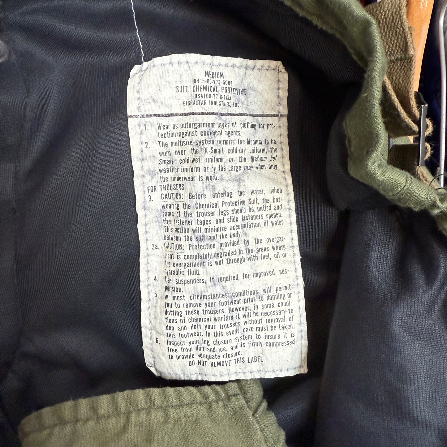 1970s Green US Military Chemical Work Trousers