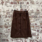 1970s Brown Suede Leather Mini Skirt