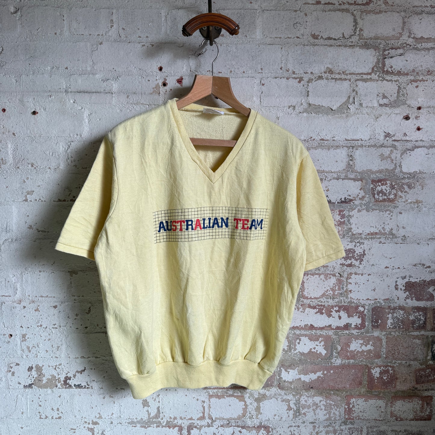 1980s Yellow Australian Graphic Sweatshirt