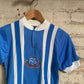 1980s Blue Zip Cycling Shirt Top