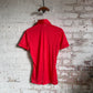 1970s Red Dagger Collar Polo Shirt Top