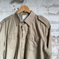 1980s Beige British Military Cotton Button Shirt
