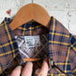 1970s Brown Checkered Dagger Collar Shirt