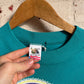 1980s Turquoise Grandma University Graphic Sweatshirt