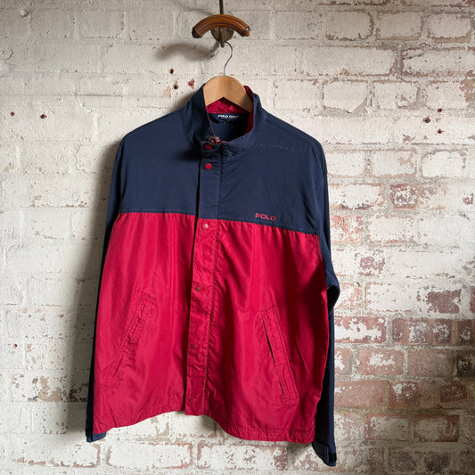 1990s Navy and Red Ralph Lauren Golf Jacket