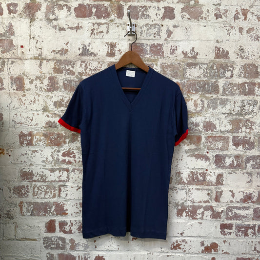 1970s Navy Blank Cotton T-Shirt