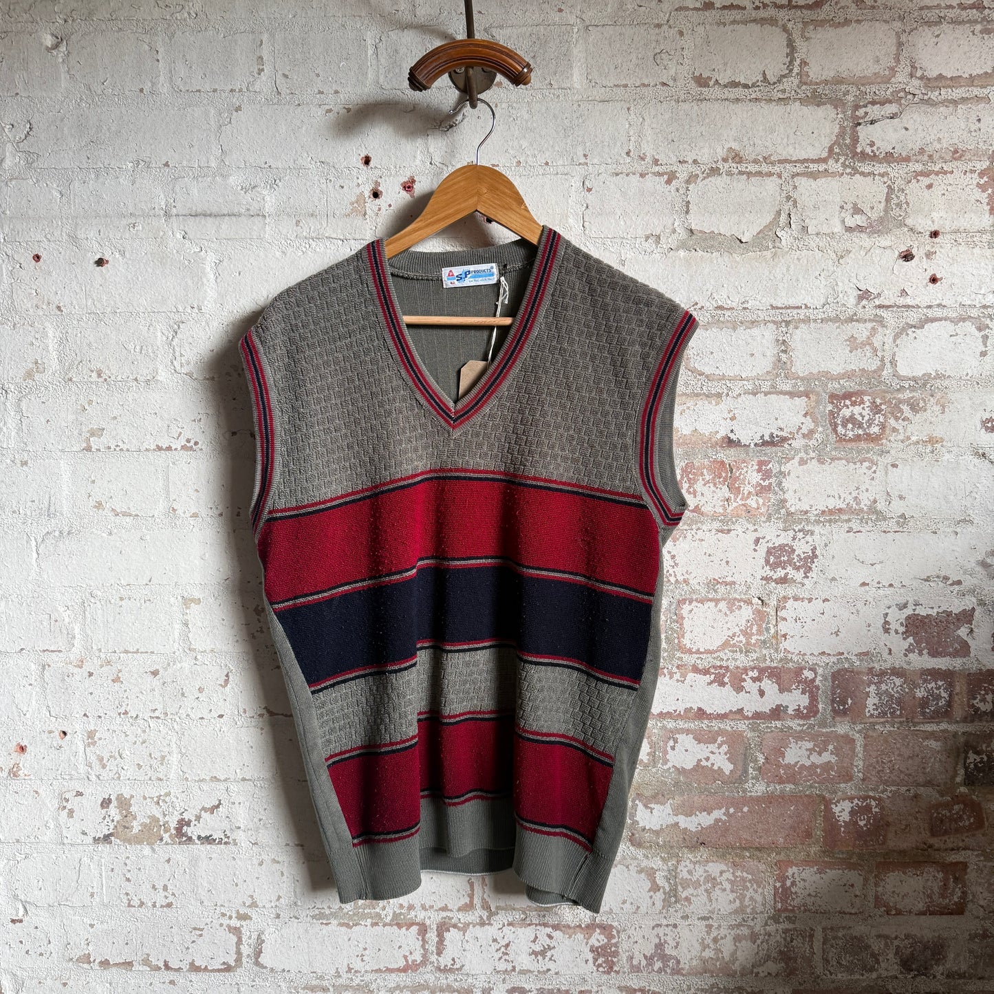 1980s Grey Knitted Tank Top Sweater Vest