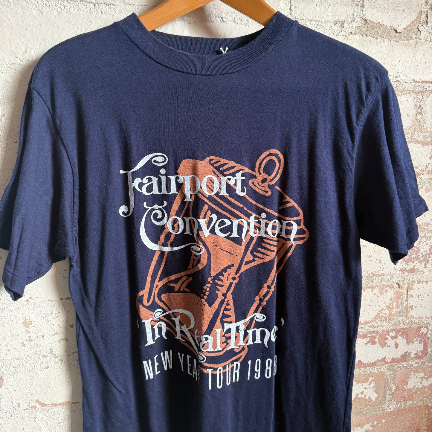 1980s Navy Fairport Convention Band Graphic T-Shirt