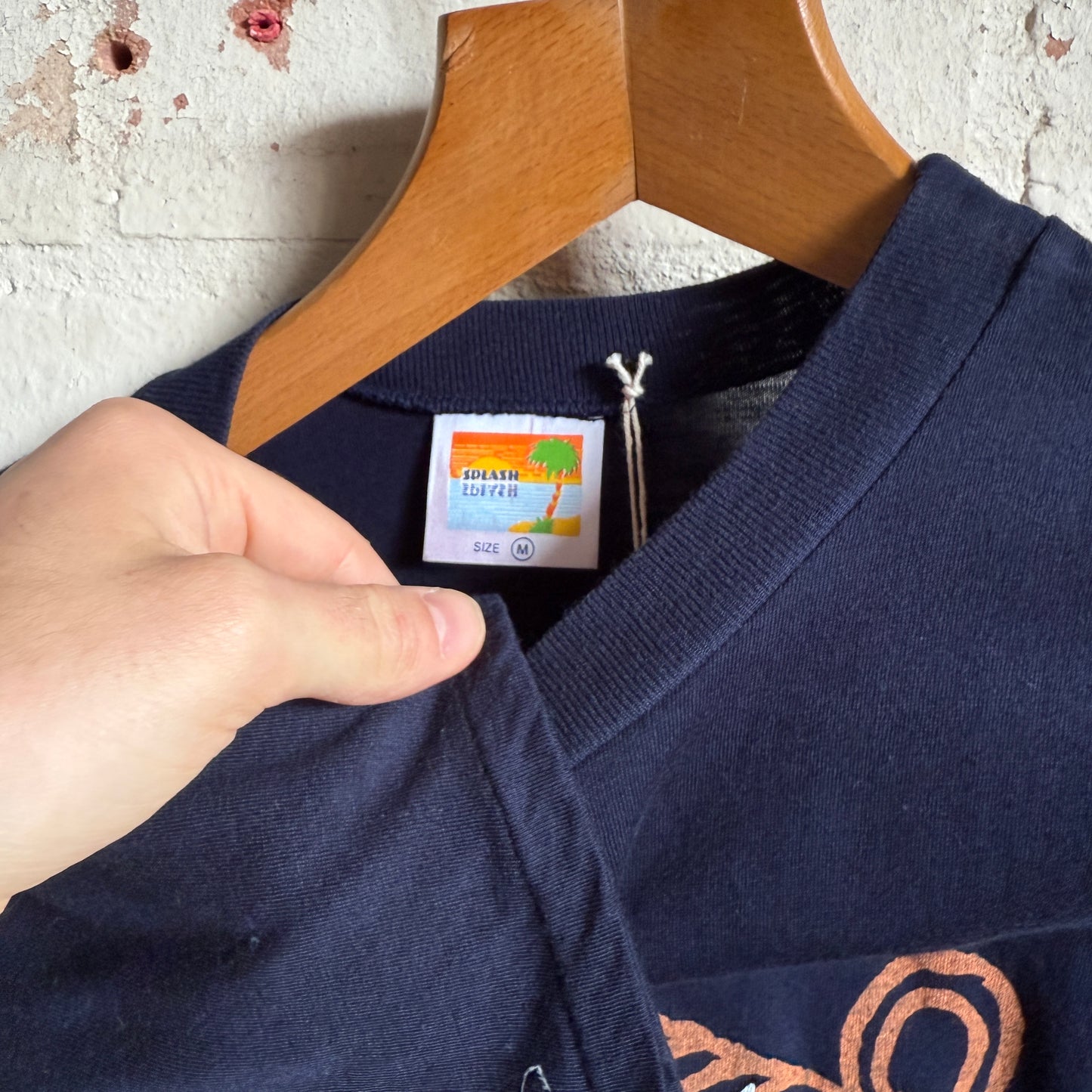 1980s Navy Fairport Convention Band Graphic T-Shirt