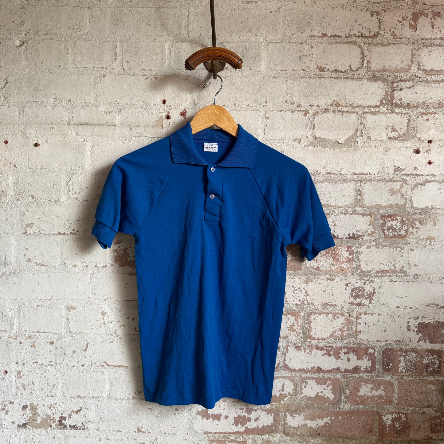 1970s Blue Polo Shirt Top